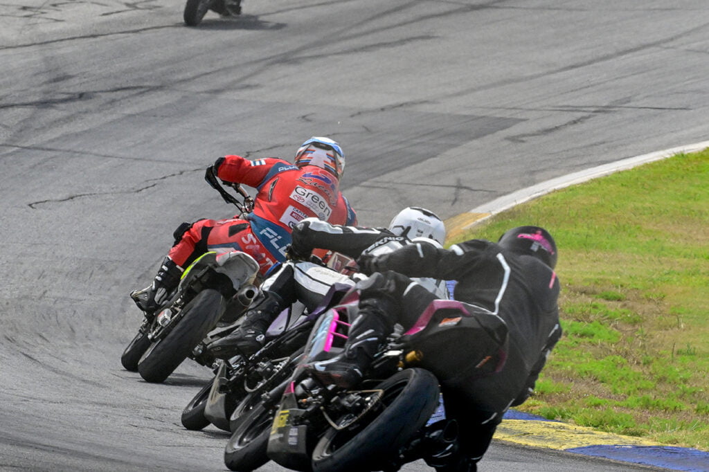 2024 Road Atlanta WERA Race Recap 2 - Paul and I catch Smitty. Two corners later it was over for me