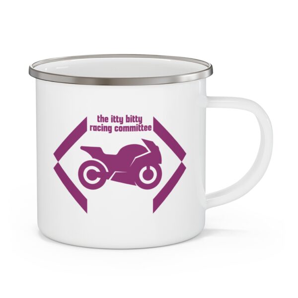 Itty Bitty Racing Committee Enamel Camping Mug - Perfect for trackside!