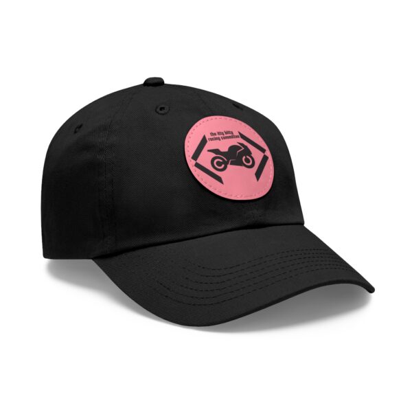 Itty Bitty Racing Committee black ball cap with pink leather patch - Image 2